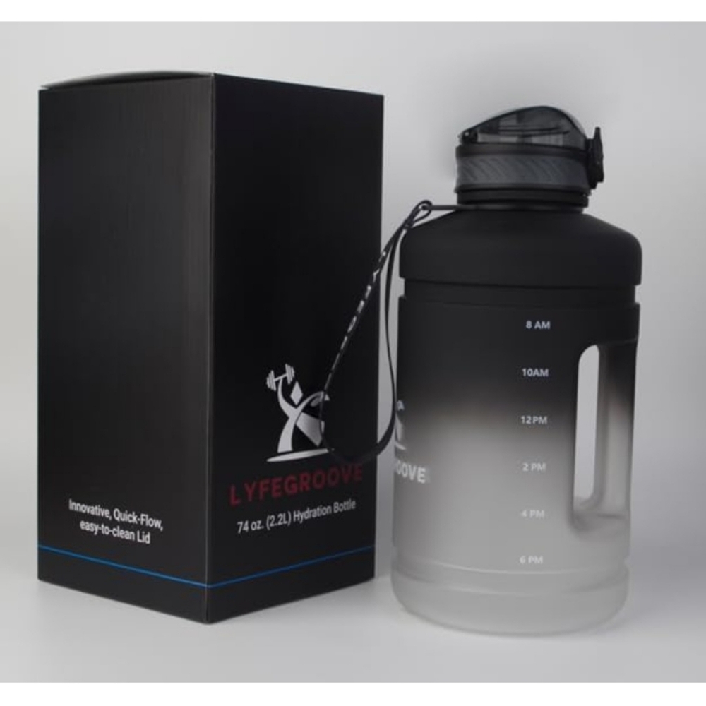 Tritan Water Bottle by LifeGroove 74 oz (2.2L) NEW In BOX !